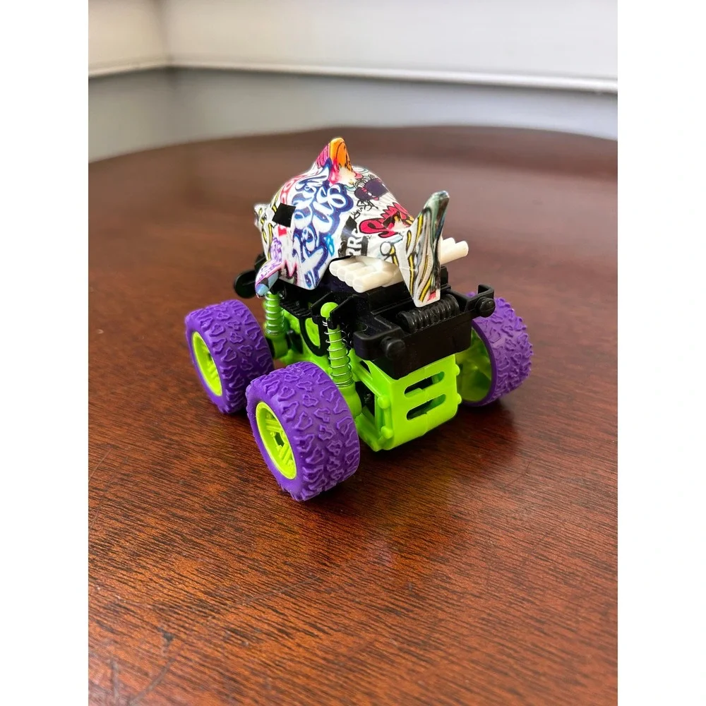 Aeromax Graffiti Shark Monster Truck Toy Purple Green Multi Color ST 1089